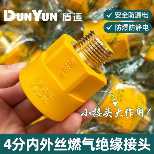 绝缘头接头防漏电专用分家用热水器铜螺纹防静电绝缘接头