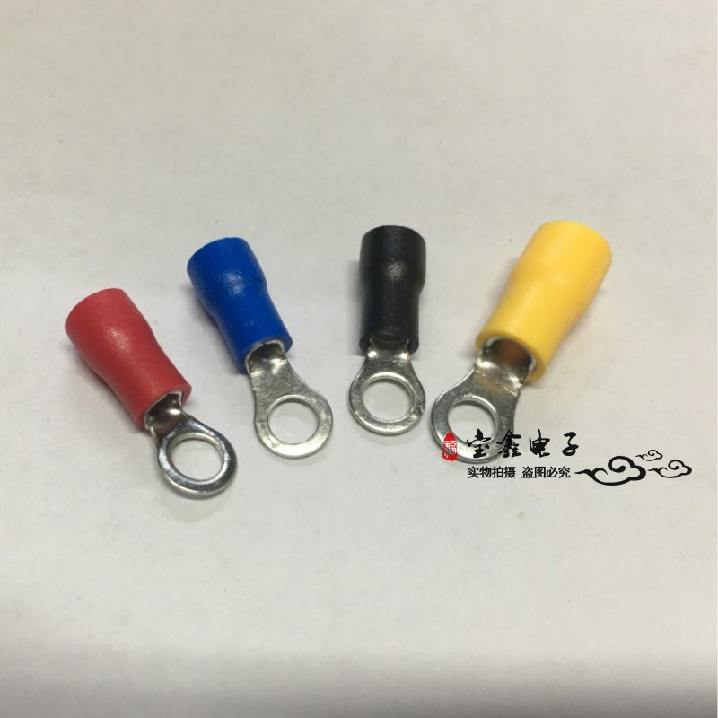 RV5.5-5圆形预绝缘端子 RV5.5-5O型冷压接线端子铜鼻子 0只/包