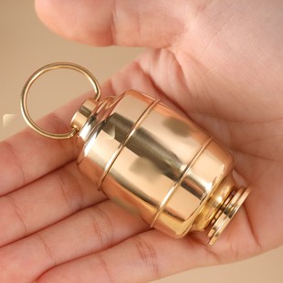 黄铜掌中宝手持手捻转动桌面语狮子缩微胶片