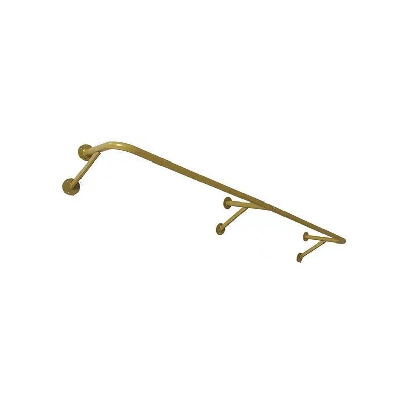 不锈钢晾衣杆阳台顶装打孔固定晒衣杆壁挂衣架单杆室内侧挂晾衣架