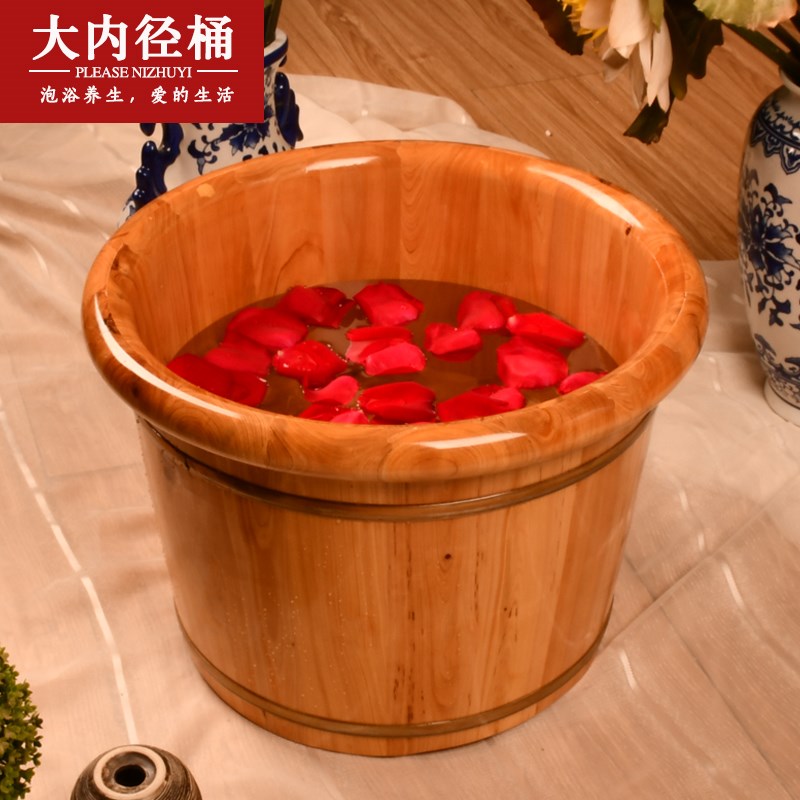 香柏木0cm高足疗洗脚木桶商用泡脚桶家用大尺寸洗脚盆人足浴桶