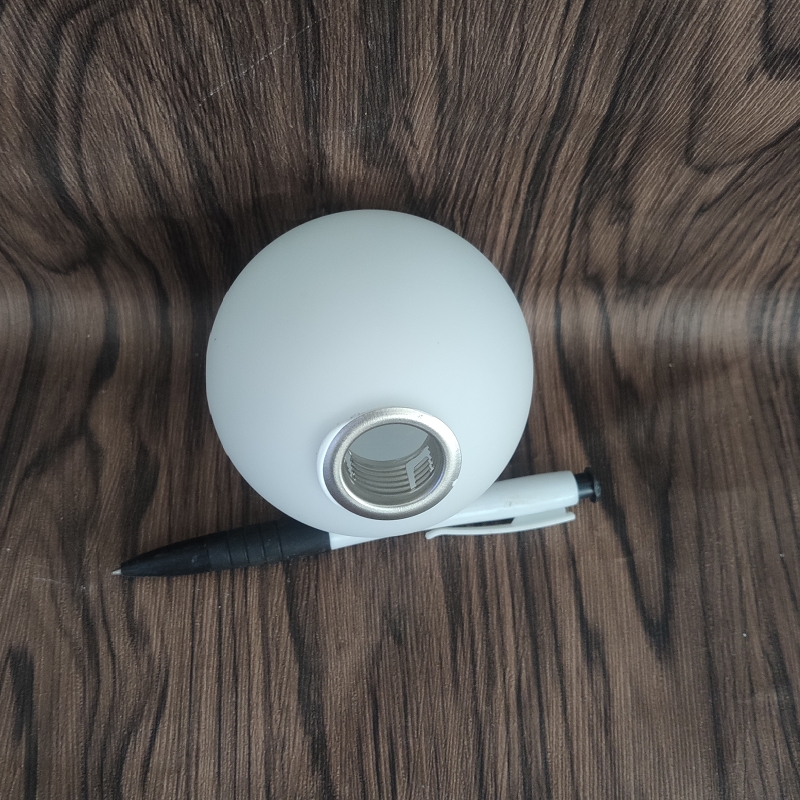 吊灯圆球玻璃灯罩单层球吊灯罩G9灯珠接口奶白磨砂玻璃球灯罩