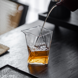 c玻璃公道杯 草木祠 耐高温分茶器加厚家用简约茶具茶海匀杯高硼