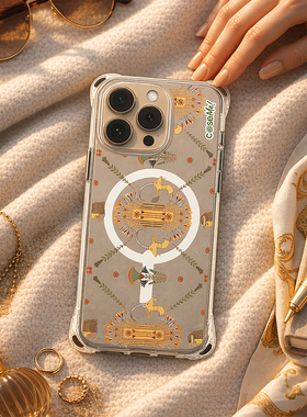 iPhone 16 Pro专属手机壳 艺术沙漠之花 防摔高级软壳 绝配沙漠金