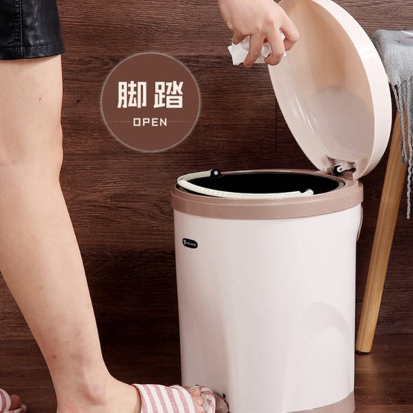 脚踏垃圾桶可爱少女卧室垃圾桶家用有盖 厕所卫生间脚踩式垃圾桶