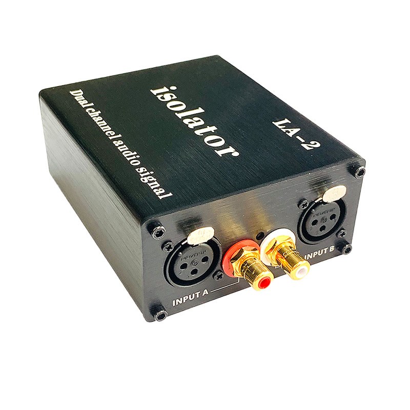 发烧版音频隔离器电流声2路莲花转XLR卡侬单端转平衡转换器
