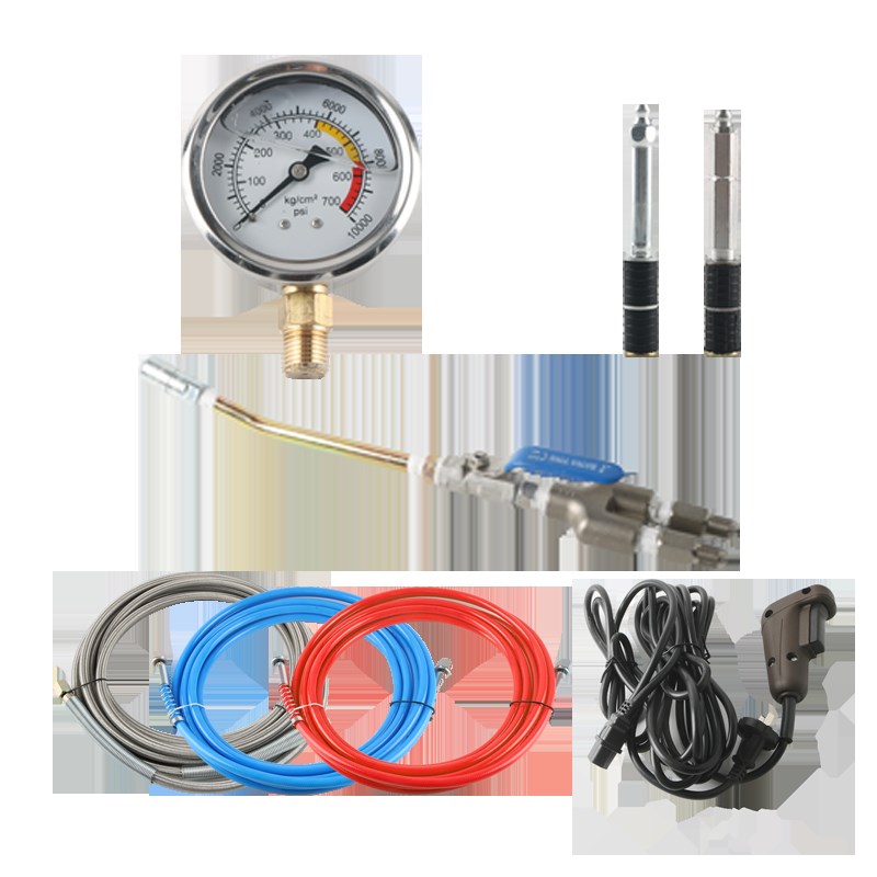 高压注浆机泵浦枪头注浆钉牛油头密封圈压力表三通液注浆机