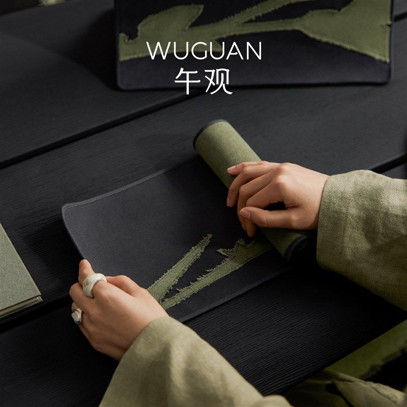 午观吾观茶事垫绿色中式外出携带装高端一人桌旗茶盘垫,居家布艺,茶席,淘宝优惠券,粉丝福利购,淘宝优惠卷