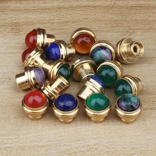 文玩葫芦镶口DI鼻烟壶盖子黄铜铜口葫芦饰品手捻葫芦