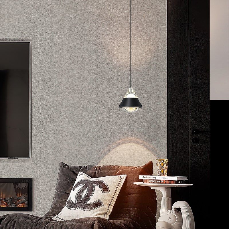 极简卧室床头小吊灯创意圆锥形自由升降客厅沙发背景墙吧台氛围灯,家装灯饰光源,床头/玄关/吧台/过道吊灯,淘宝优惠券,粉丝福利购,淘宝优惠卷