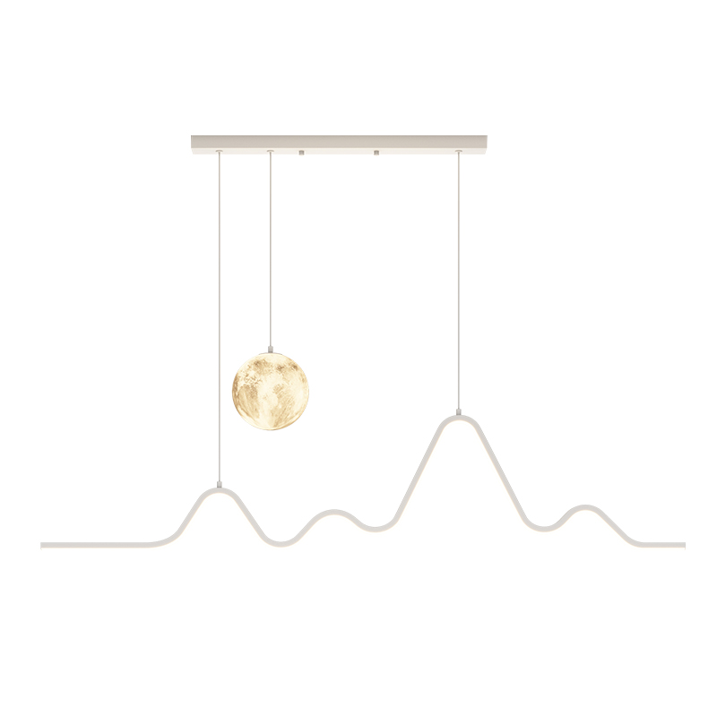 极简餐厅吊灯 22年新款创意现代大气长条led吧台护眼餐桌灯