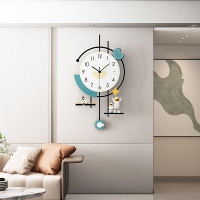 网红石英钟家用客厅创意静音挂钟客厅时钟挂墙2023新款墙上挂表画