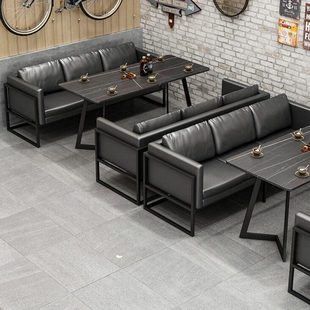 复古酒吧桌椅工业风餐厅商用铁艺咖啡厅餐吧烧烤店清吧卡座沙发