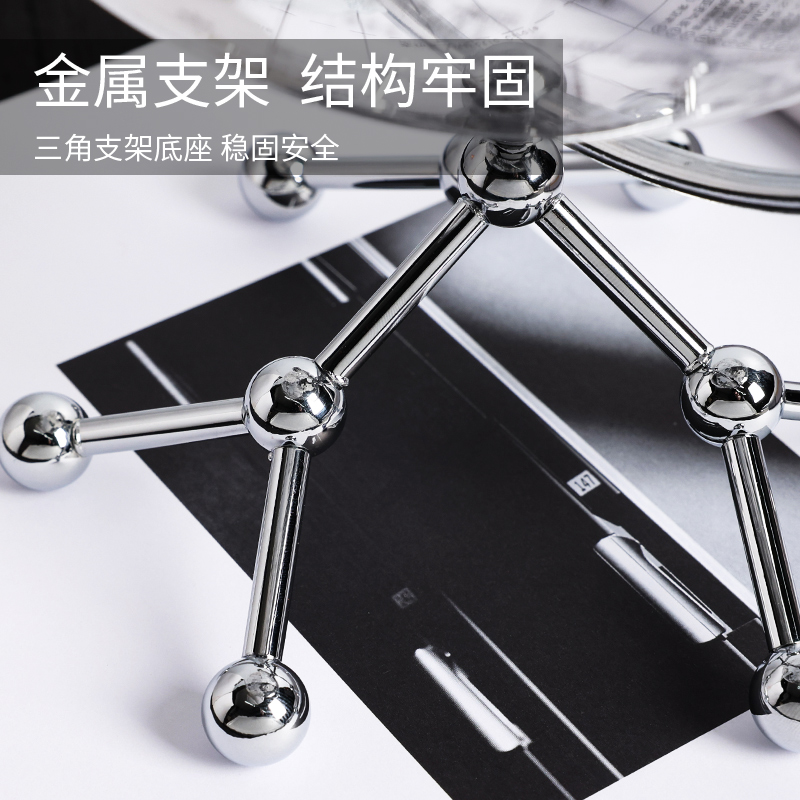 透明发光地球仪摆件桌面轻奢客厅电视柜家居装饰品书房办公室摆设