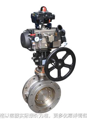 D64H气动硬密封法兰蝶阀工业级法兰蝶阀04/16气动切断节流蝶阀