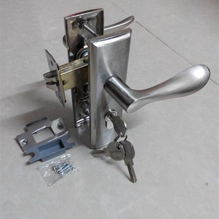 包邮通用型铝合金电脑匙单舌房门执手锁 弹子插芯门锁 孔距13.7cm