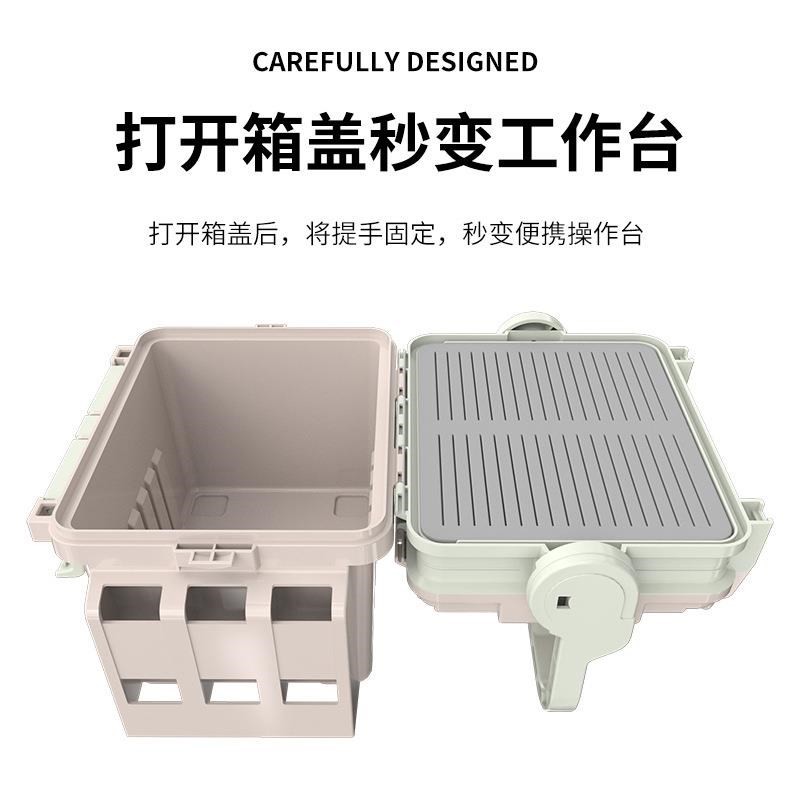 名钓路亚箱便捷多功能双层路亚钓箱户外竞技带海绵钓鱼箱渔具