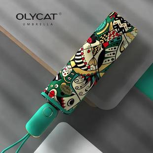 OLYCAT新全自动94cm女防晒防紫外线太阳伞晴雨两用小巧便携遮阳伞