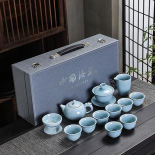 汝窑西施壶陶瓷功夫茶具家用哥窑冰裂纹开片可养小茶壶泡茶器手工
