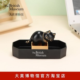 饰送女友 大英博物馆镇馆网红猫桌面创意收纳小摆件玄关茶几摆件装