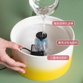 猫咪饮水机陶瓷宠物喂水器自动循环狗喝水器流动猫水盆猫碗喂食器