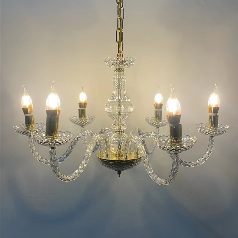 新婚庆道具发光水晶吊灯婚礼堂顶部装饰欧式亚克力多头蜡烛灯路引