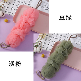 沐浴球浴花不散长条男女大号超柔软沐浴条洗澡沐浴花二合一拉背条