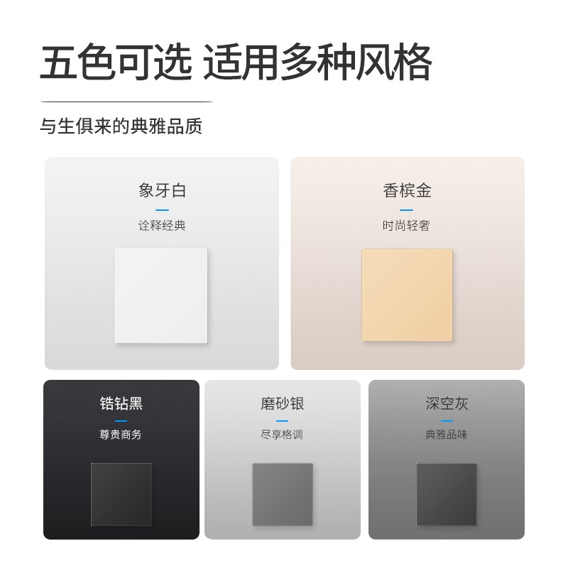 86型空白面板孔洞遮丑挡装饰盖空白板开关插座盖板盲板白色封口盖