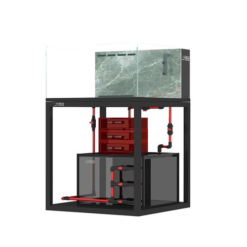 鱼缸工业风80方缸乌龟缸溪流缸超白玻璃小型客厅兰寿底滤家用落地