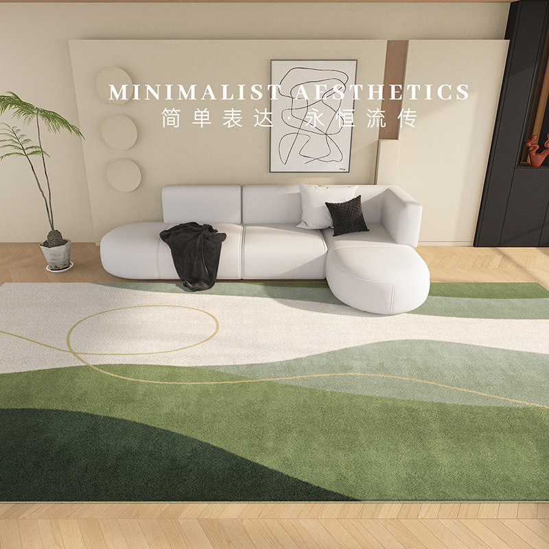 地毯客厅2023新款轻奢高级茶几奶油风羊毛地垫天津崔黄口沙发地毯