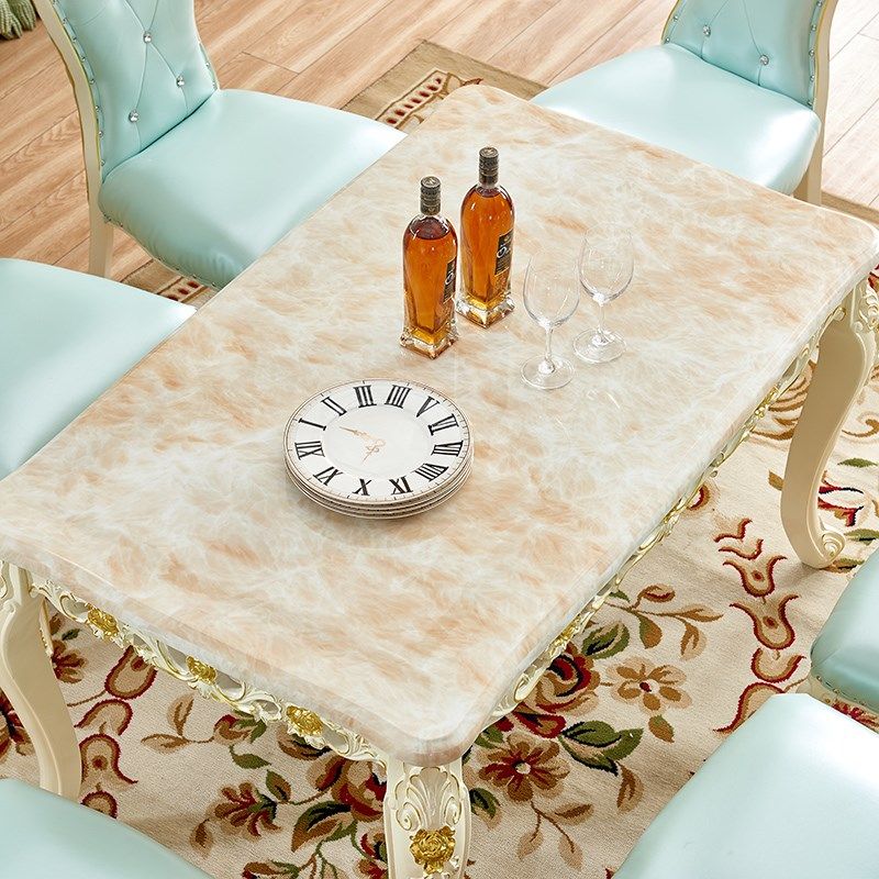 小兔匠欧式餐桌椅组合大理石长方形舒适椅子实木简约家用吃饭桌子,住宅家具,大理石餐桌,淘宝优惠券,粉丝福利购,淘宝优惠卷