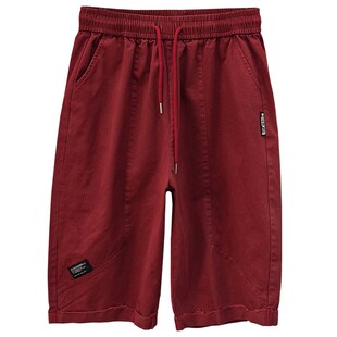 2024夏大码女裤200斤胖mm宽松显瘦纯棉水洗个性工装裤中裤 五分裤