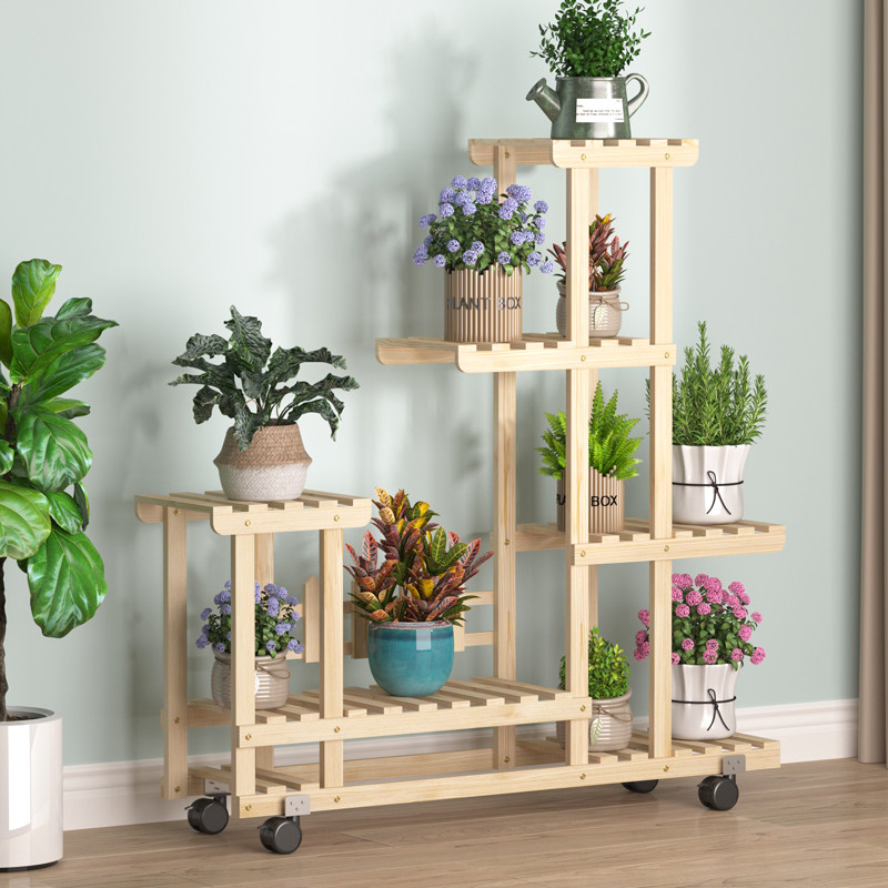 室内外实木质花架子阳台客厅碳化防腐绿萝多肉植物置物架落地多层,鲜花速递/花卉仿真/绿植园艺,花架,淘宝优惠券,粉丝福利购,淘宝优惠卷