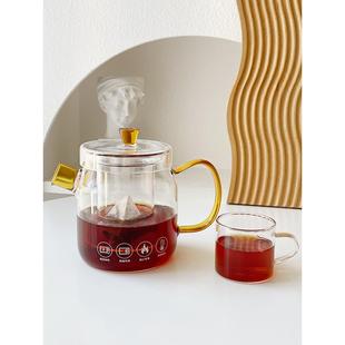 茶水分离花茶壶果茶壶 轻奢高级感泡茶壶家用带把手冷水壶杯子套装