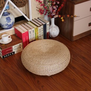 包邮蒲草换鞋坐墩坐凳时尚草编矮凳沙发凳实木墩子脚凳创意小凳子