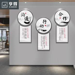 办公室挂画公司企业文化形象墙过道走廊楼梯会议室励志标语装饰画