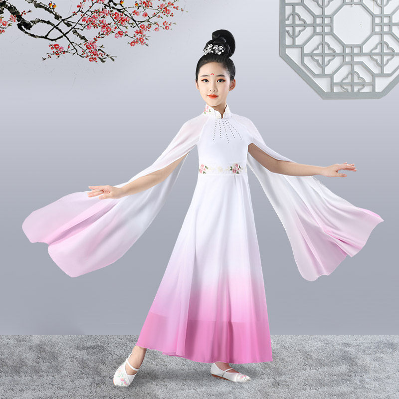 新款儿童古筝演出服女大童古典琵琶表演比赛礼服中国风连衣裙古装