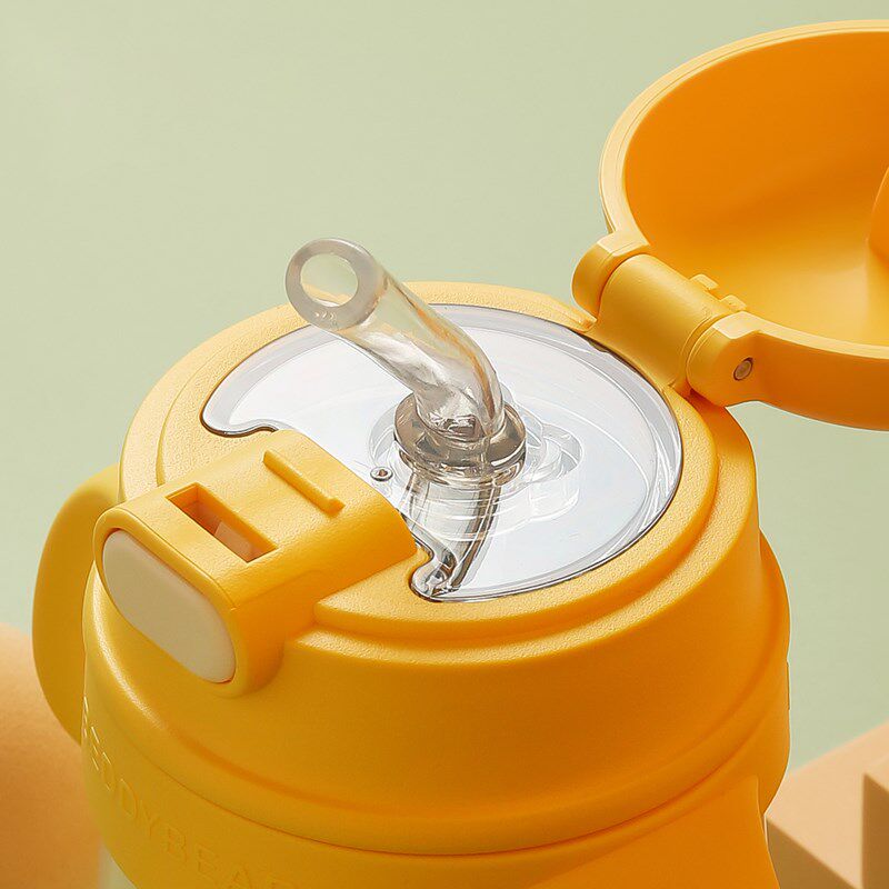 杯具熊儿童保温杯带吸管两用宝宝学饮水杯婴幼儿园便携防摔水壶