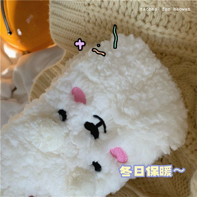 怕冷星人de快乐~厚实毛绒中筒袜冬加厚地板袜居家追剧不怕脚冰冰