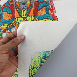 中国风陕西凤翔木版年画木板年画民间民俗工艺品门神画秦琼敬德