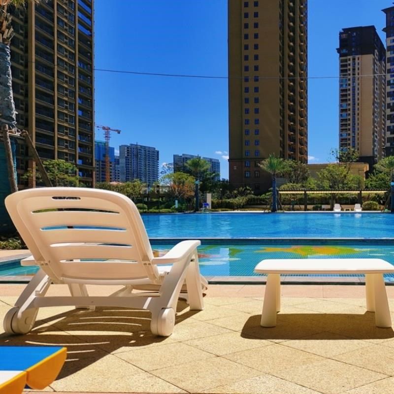 户外游泳池躺椅露台阳台午休午睡椅室外庭院折叠躺床休闲沙滩躺椅