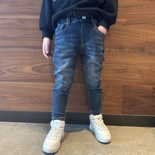 儿童牛仔小脚修身裤子瘦版铅笔裤2024春季新款宝宝小中大男童长裤