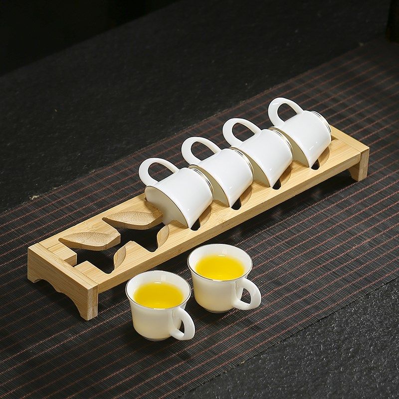 问谦堂带把手柄有耳功夫茶小茶杯喝茶杯子6只装羊脂玉白瓷防烫手,餐饮具,茶杯,淘宝优惠券,粉丝福利购,淘宝优惠卷