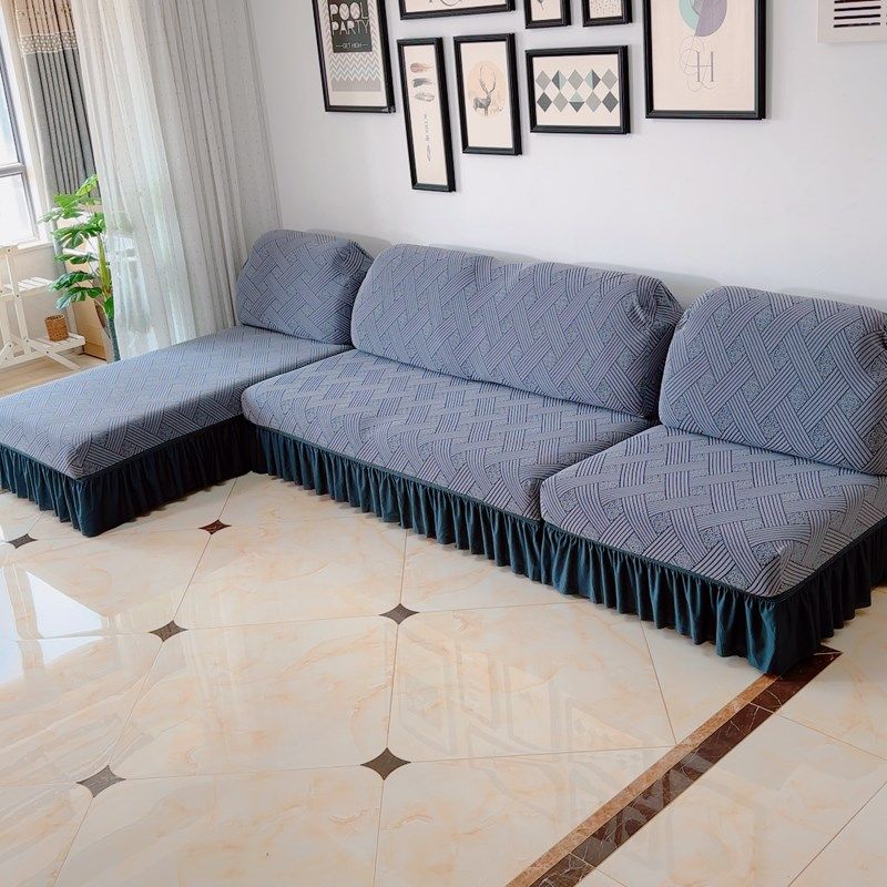 裙摆款沙发套罩全包万能弹力无扶手三座一贵妃组合靠背坐垫一体式,居家布艺,沙发套,淘宝优惠券,粉丝福利购,淘宝优惠卷
