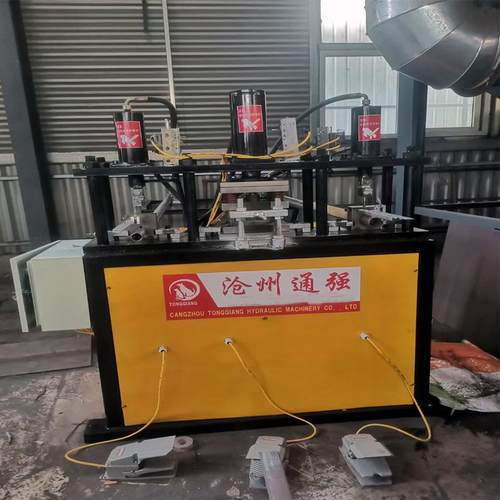 不锈钢圆管冲孔机护栏扶手冲断坡口成型设备电动液压冲弧机