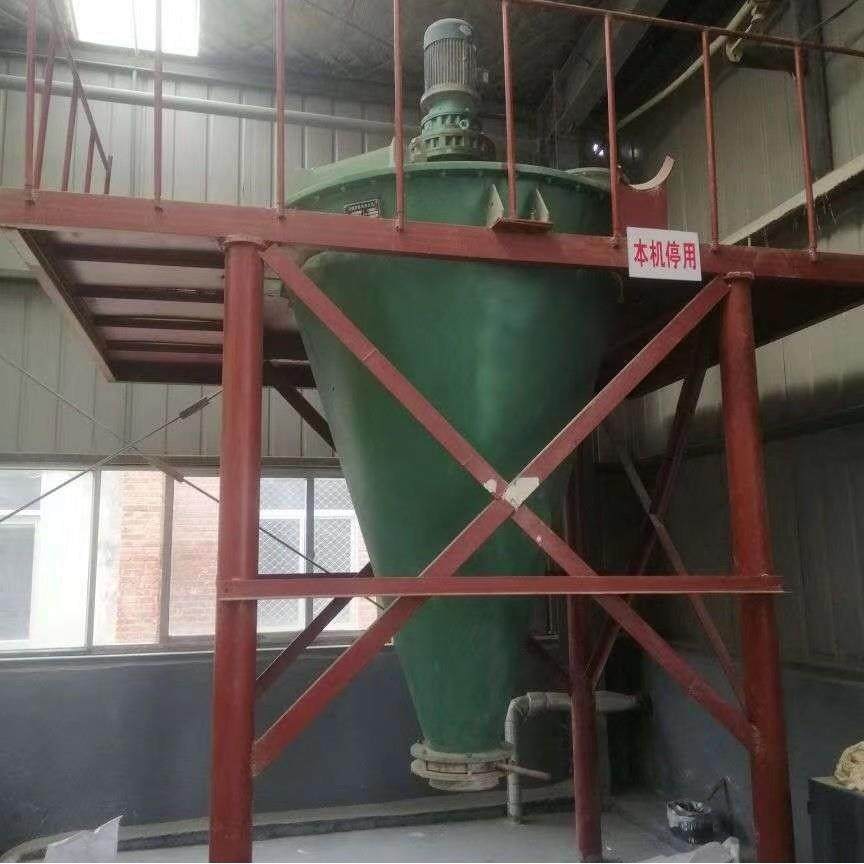 二手2000升碳钢双螺旋锥形混合机双螺杆饲料混料机