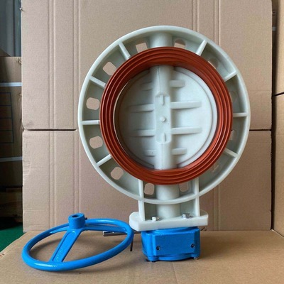 供应FRPP对夹塑料阀门 FPM  DN250 6寸  型号：D371X-6S