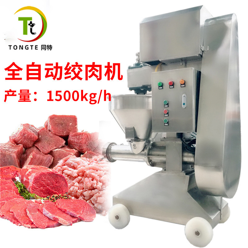 大功率冻肉绞肉机不锈钢绞肉机 商用强力全自动多功能碎肉机