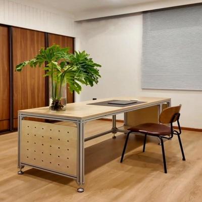 创意海洋板桦木办公桌简约洽谈铝材会议桌书桌办公桌大班桌工作台