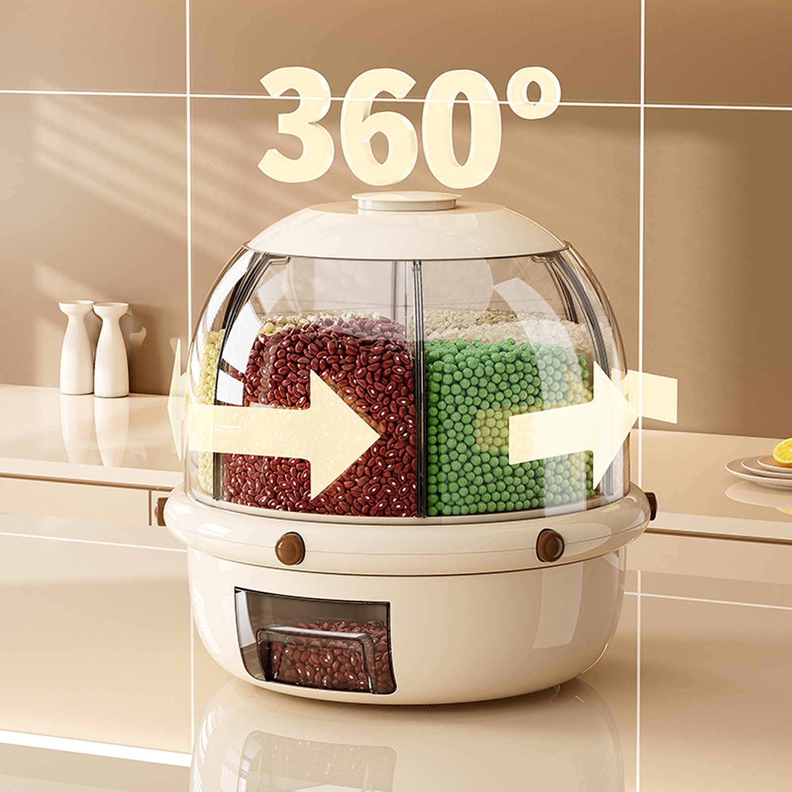 日本精工米桶旋转多功能五谷杂粮食收纳盒装米防虫防潮密封储米箱,厨房/烹饪用具,米桶/米缸,淘宝优惠券,粉丝福利购,淘宝优惠卷